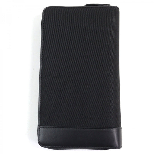MONTBLANC Long Wallet Purse 115841 Part: Leather black Night Flight Travel Wallet mens Used Authentic