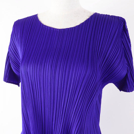 PLEATS PLEASE setup PP31-JK802 PP31-JG805 Main: 100% polyester Purple Blue type Women 3 Used Authentic
