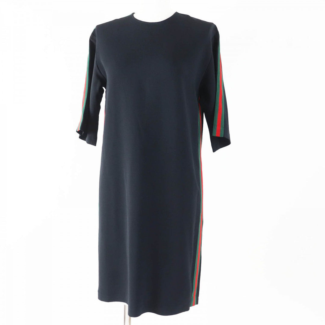 GUCCI one piece 528977 Main: 97% rayon, Main: 3% polyurethane, Part: 65% rayon, Part: 35% cotton black Women 36 Used Authentic