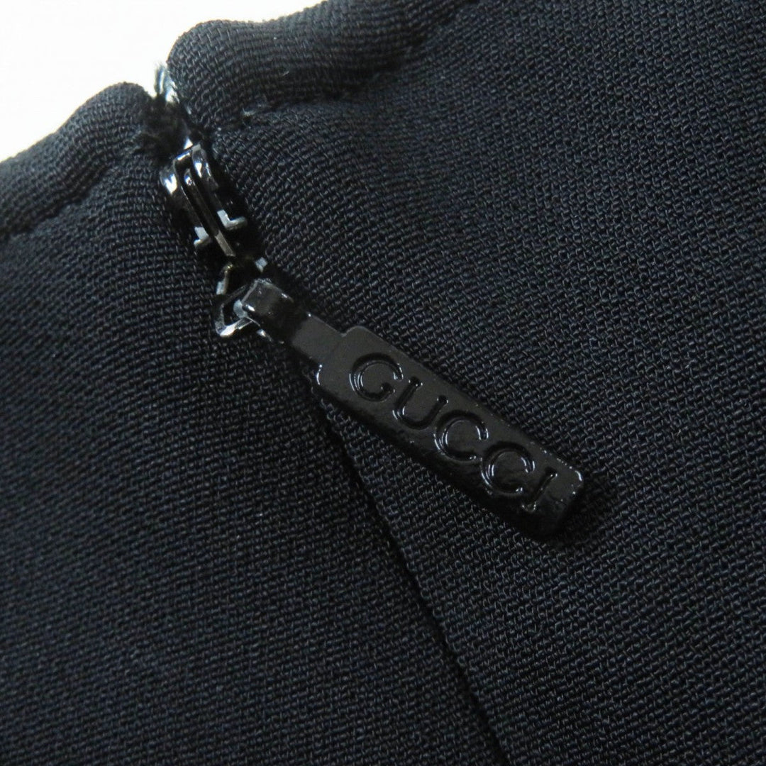 GUCCI one piece 528977 Main: 97% rayon, Main: 3% polyurethane, Part: 65% rayon, Part: 35% cotton black Women 36 Used Authentic