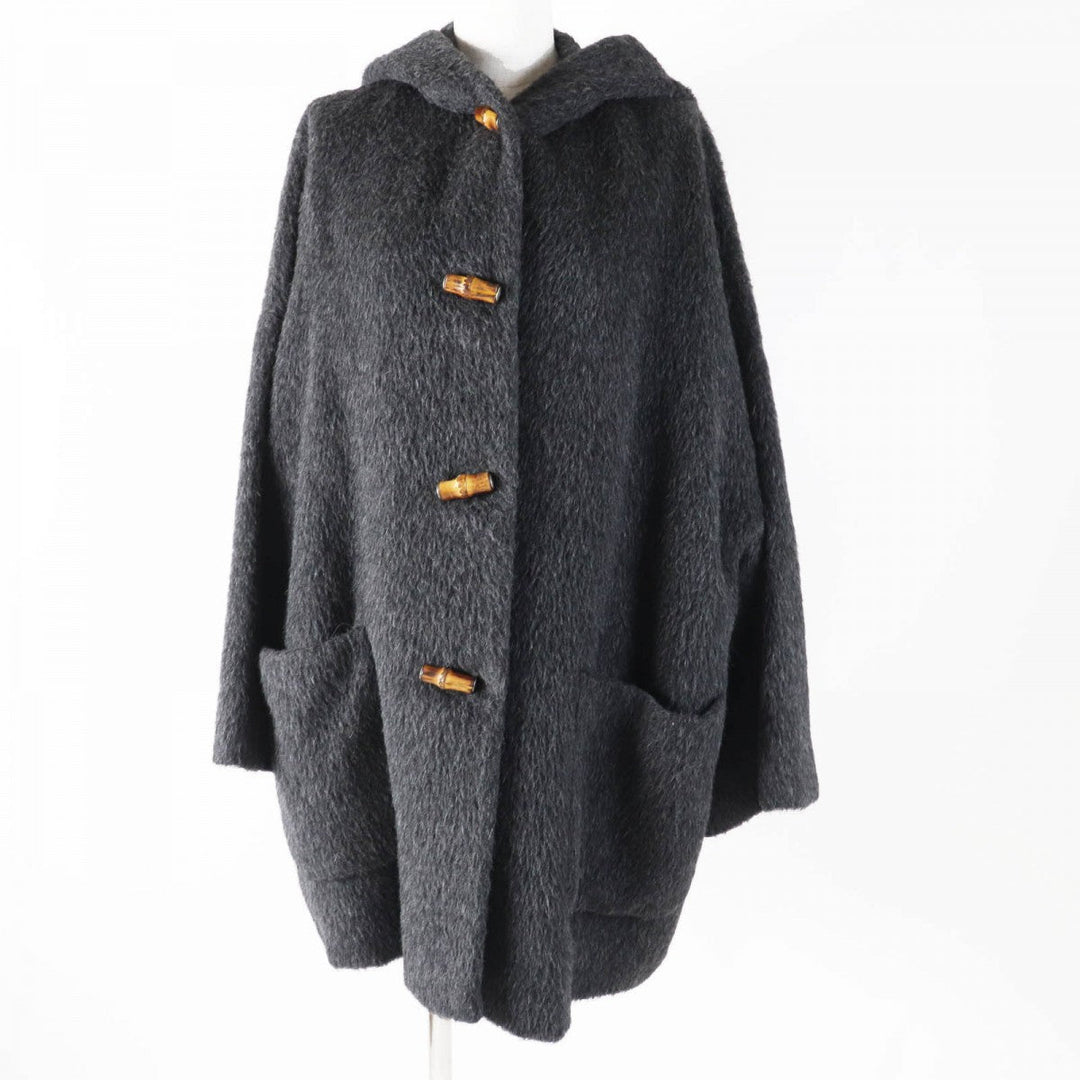 GUCCI coat Main: 100% alpaca, Lining: 100% rayon Charcoal gray Women 40 Used Authentic