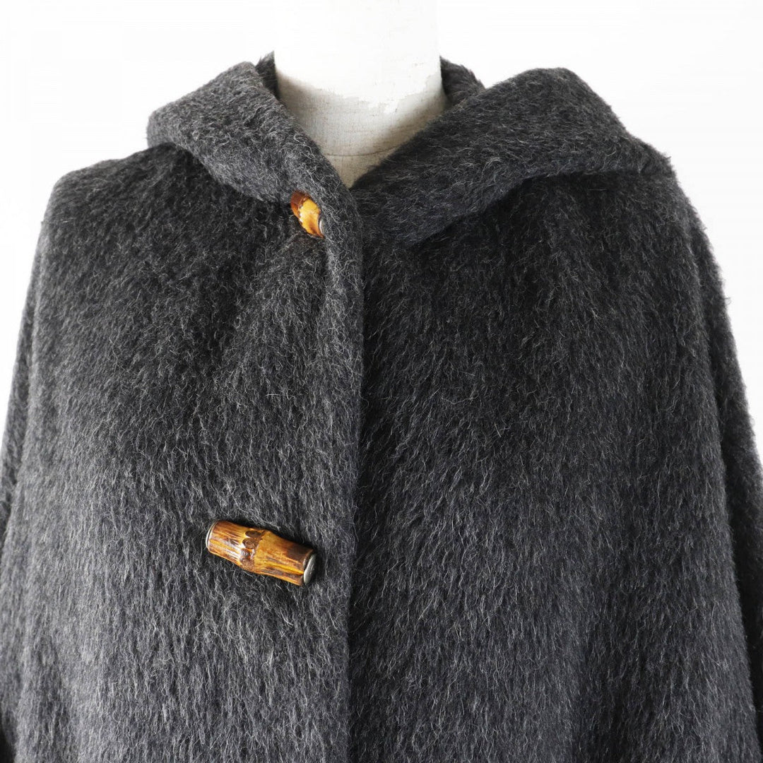 GUCCI coat Main: 100% alpaca, Lining: 100% rayon Charcoal gray Women 40 Used Authentic