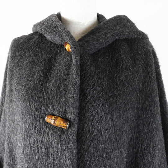 GUCCI coat Main: 100% alpaca, Lining: 100% rayon Charcoal gray Women 40 Used Authentic