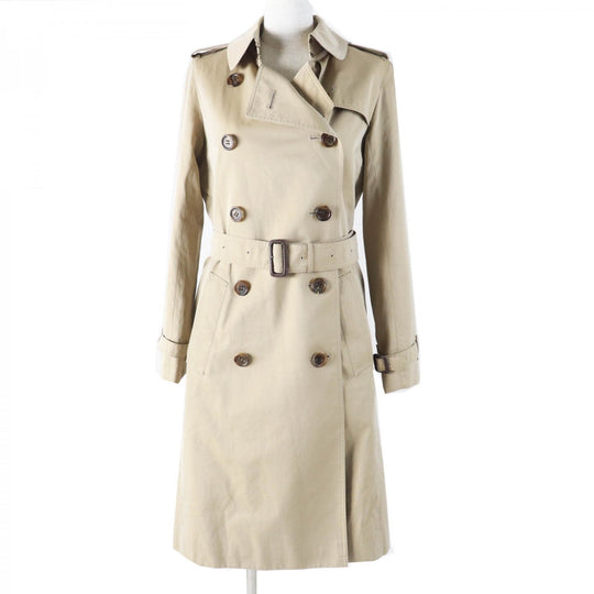 BURBERRY LONDON trench coat B1A88-330-51 Main: 100% cotton, Leather part: cowhide, Lining: cotton, Sleeve lining: cupra, Liner: 100% wool beige Women 38 Used Authentic