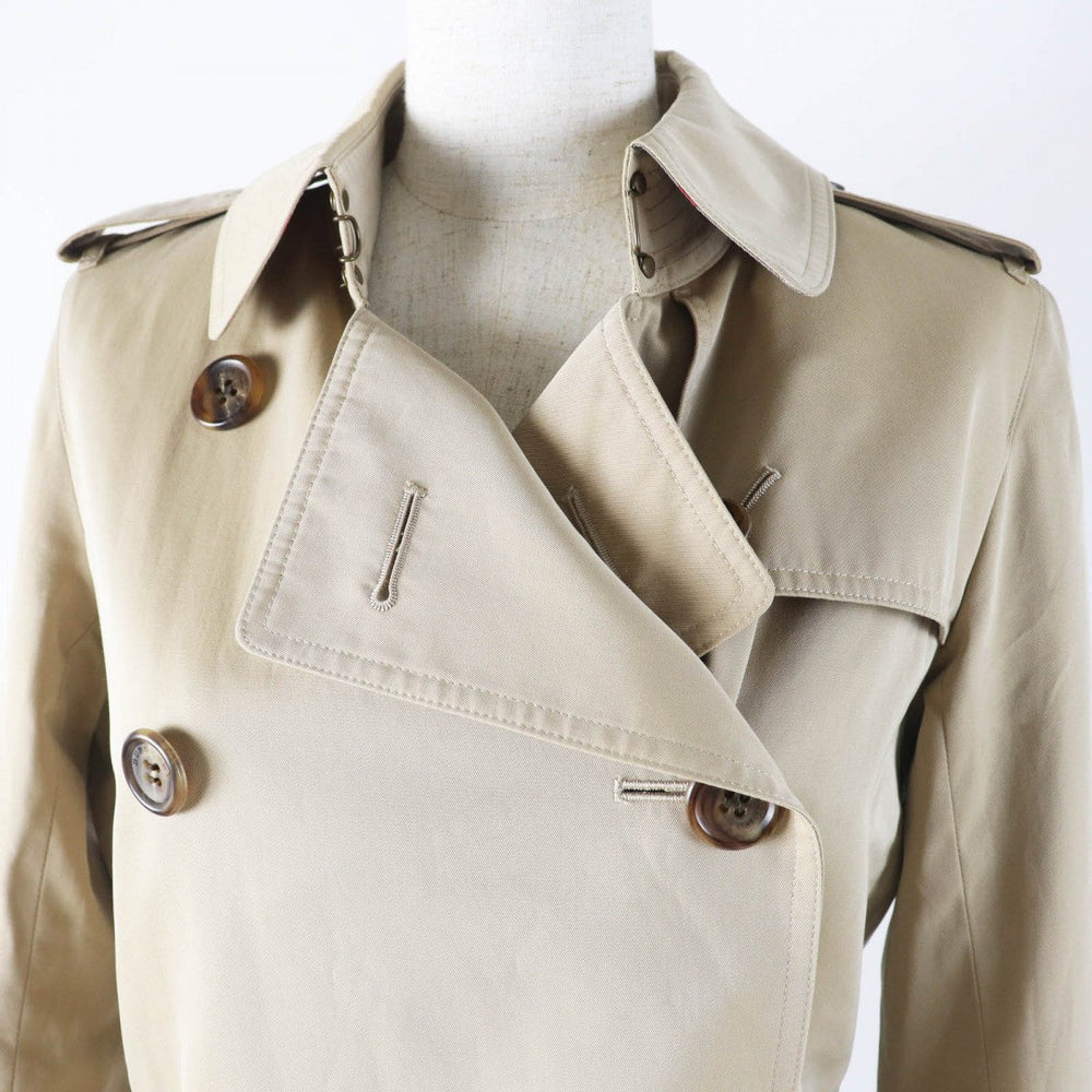 BURBERRY LONDON trench coat B1A88-330-51 Main: 100% cotton, Leather part: cowhide, Lining: cotton, Sleeve lining: cupra, Liner: 100% wool beige Women 38 Used Authentic