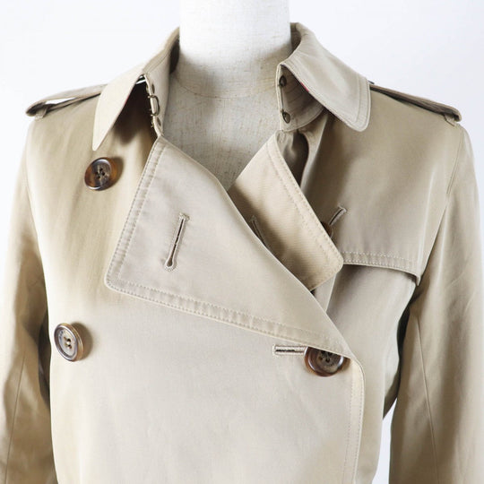 BURBERRY LONDON trench coat B1A88-330-51 Main: 100% cotton, Leather part: cowhide, Lining: cotton, Sleeve lining: cupra, Liner: 100% wool beige Women 38 Used Authentic