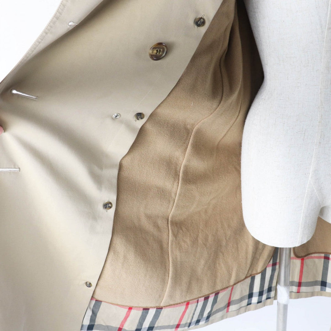 BURBERRY LONDON trench coat B1A88-330-51 Main: 100% cotton, Leather part: cowhide, Lining: cotton, Sleeve lining: cupra, Liner: 100% wool beige Women 38 Used Authentic