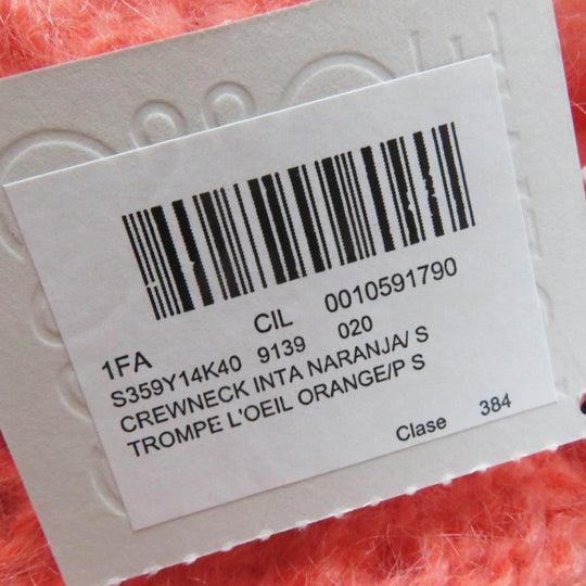 LOEWE knit S359Y14K40 Main: 67% mohair, Main: 28% polyamide, Main: 5% wool, Leather part: calf leather Pink Yellow Women S Used Authentic