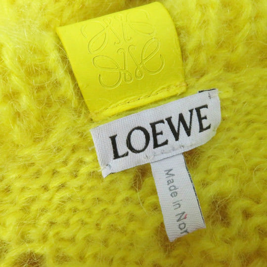 LOEWE knit S359Y14K40 Main: 67% mohair, Main: 28% polyamide, Main: 5% wool, Leather part: calf leather Pink Yellow Women S Used Authentic