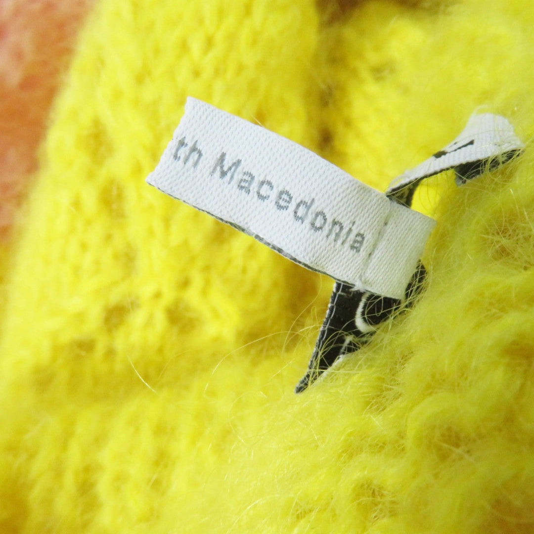 LOEWE knit S359Y14K40 Main: 67% mohair, Main: 28% polyamide, Main: 5% wool, Leather part: calf leather Pink Yellow Women S Used Authentic