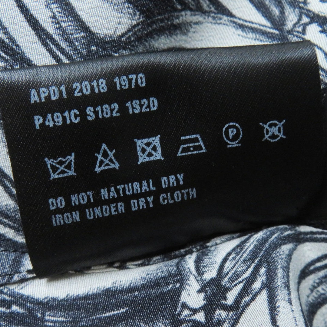 PRADA Long sleeve shirt P491C Main: 100% silk Black White Women 36 Used Authentic