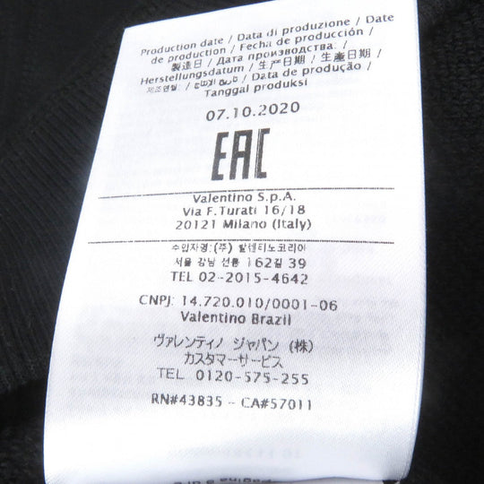VALENTINO sweat Main: 94% cotton, Main: 6% nylon, Part: 96% cotton, Part: 4% polyurethane, Part: rayon black mens XL Used Authentic