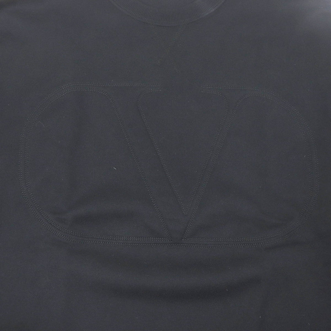 VALENTINO sweat Main: 94% cotton, Main: 6% nylon, Part: 96% cotton, Part: 4% polyurethane, Part: rayon black mens XL Used Authentic