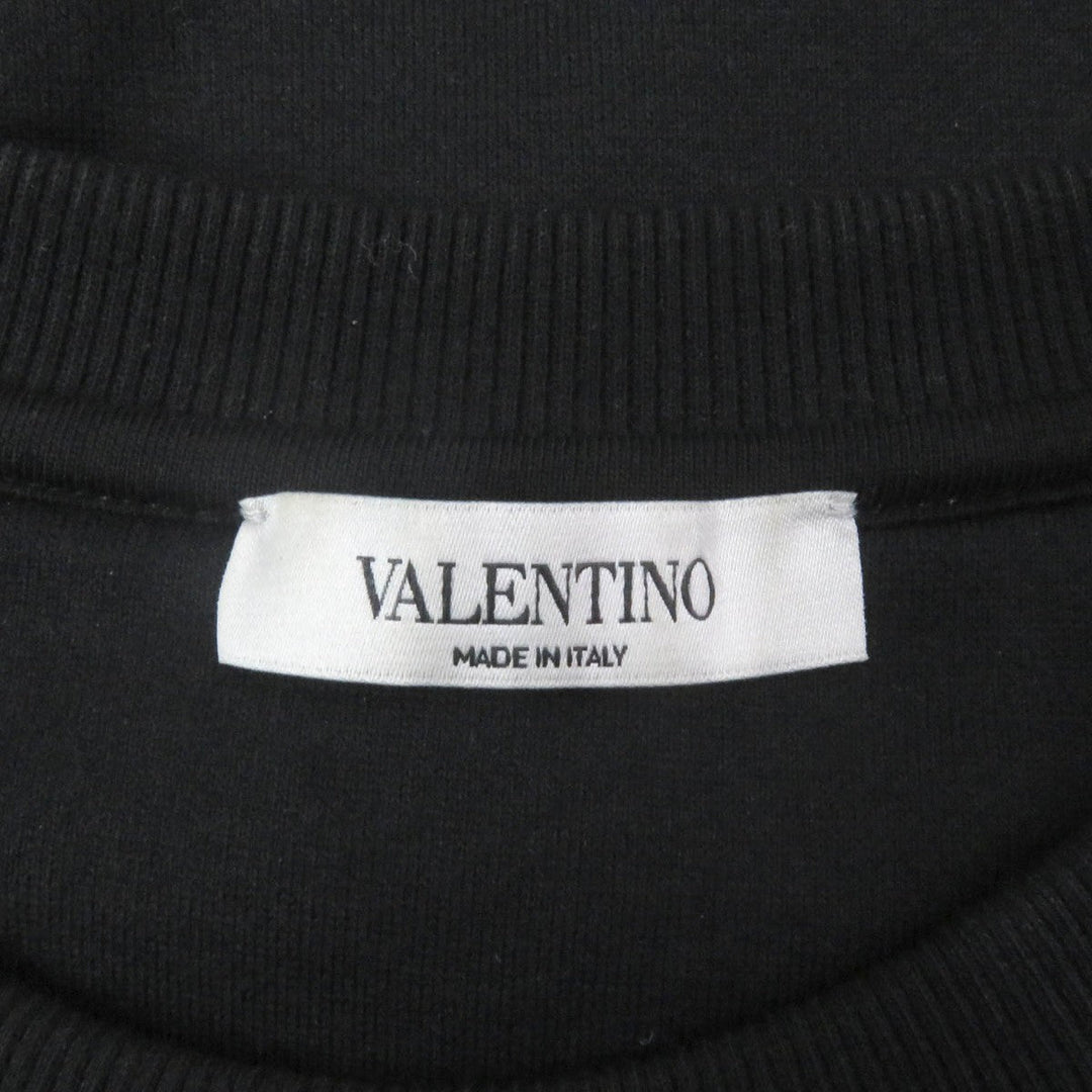 VALENTINO sweat Main: 94% cotton, Main: 6% nylon, Part: 96% cotton, Part: 4% polyurethane, Part: rayon black mens XL Used Authentic