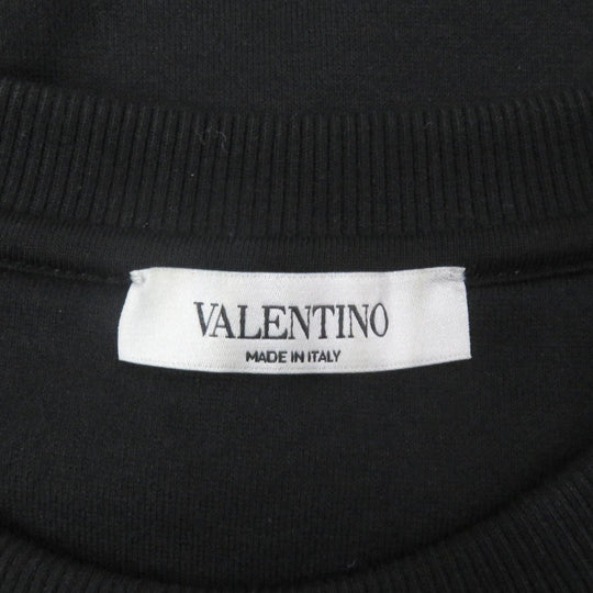 VALENTINO sweat Main: 94% cotton, Main: 6% nylon, Part: 96% cotton, Part: 4% polyurethane, Part: rayon black mens XL Used Authentic