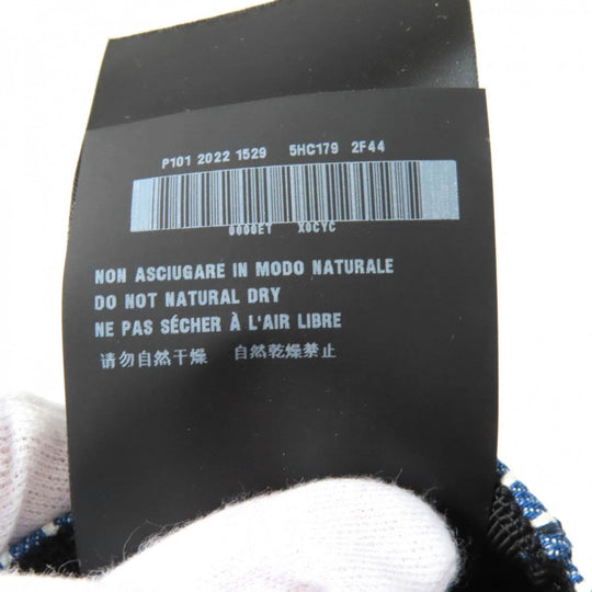 Miu Miu cap 5HC179 Main: 100% cotton Indigo white Women M Used Authentic