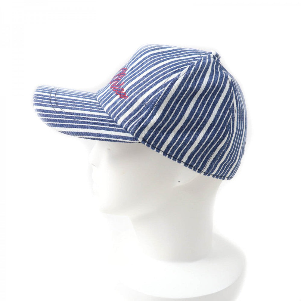 Miu Miu cap 5HC179 Main: 100% cotton Indigo white Women M Used Authentic