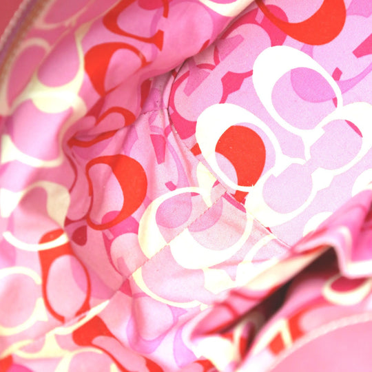 COACH Handbag 6271 Straw, Leather beige Straw x leather Tote Bag Basket bag Women Used Authentic