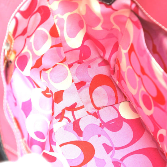 COACH Handbag 6271 Straw, Leather beige Straw x leather Tote Bag Basket bag Women Used Authentic