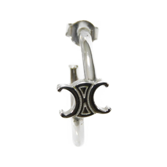 CELINE Pierce 460RD6BRA.36SI Rhodium finish brass Silver Triomphe Asymmetric Hoop