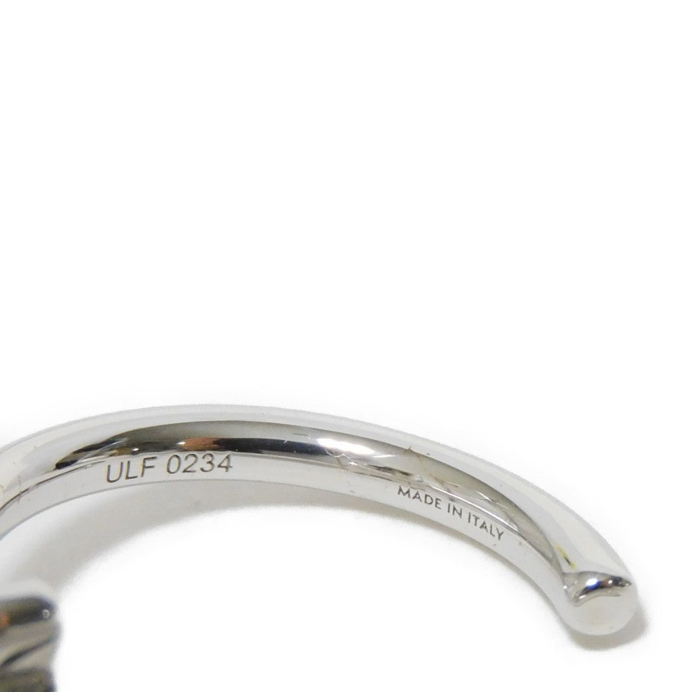 CELINE Pierce 460RD6BRA.36SI Rhodium finish brass Silver Triomphe Asymmetric Hoop