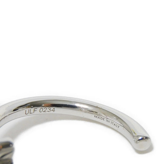 CELINE Pierce 460RD6BRA.36SI Rhodium finish brass Silver Triomphe Asymmetric Hoop