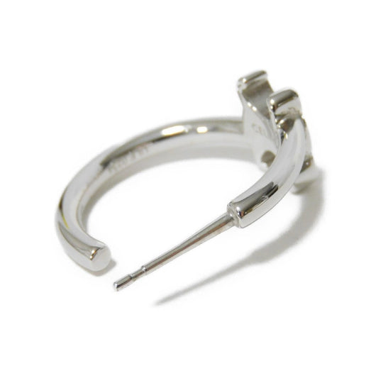 CELINE Pierce 460RD6BRA.36SI Rhodium finish brass Silver Triomphe Asymmetric Hoop