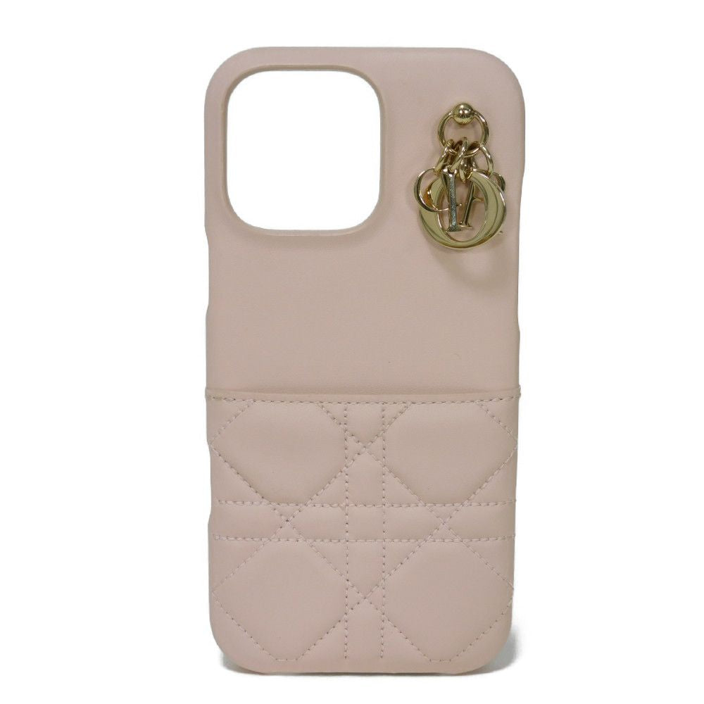 Dior Other accessories Lambskin (Cannage stitch) Light pink Canage LADY DIOR iPhone 14 PRO MAX case