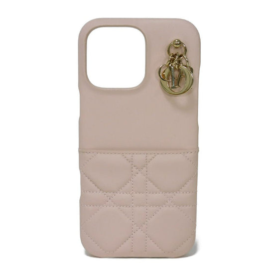 Dior Other accessories Lambskin (Cannage stitch) Light pink Canage LADY DIOR iPhone 14 PRO MAX case