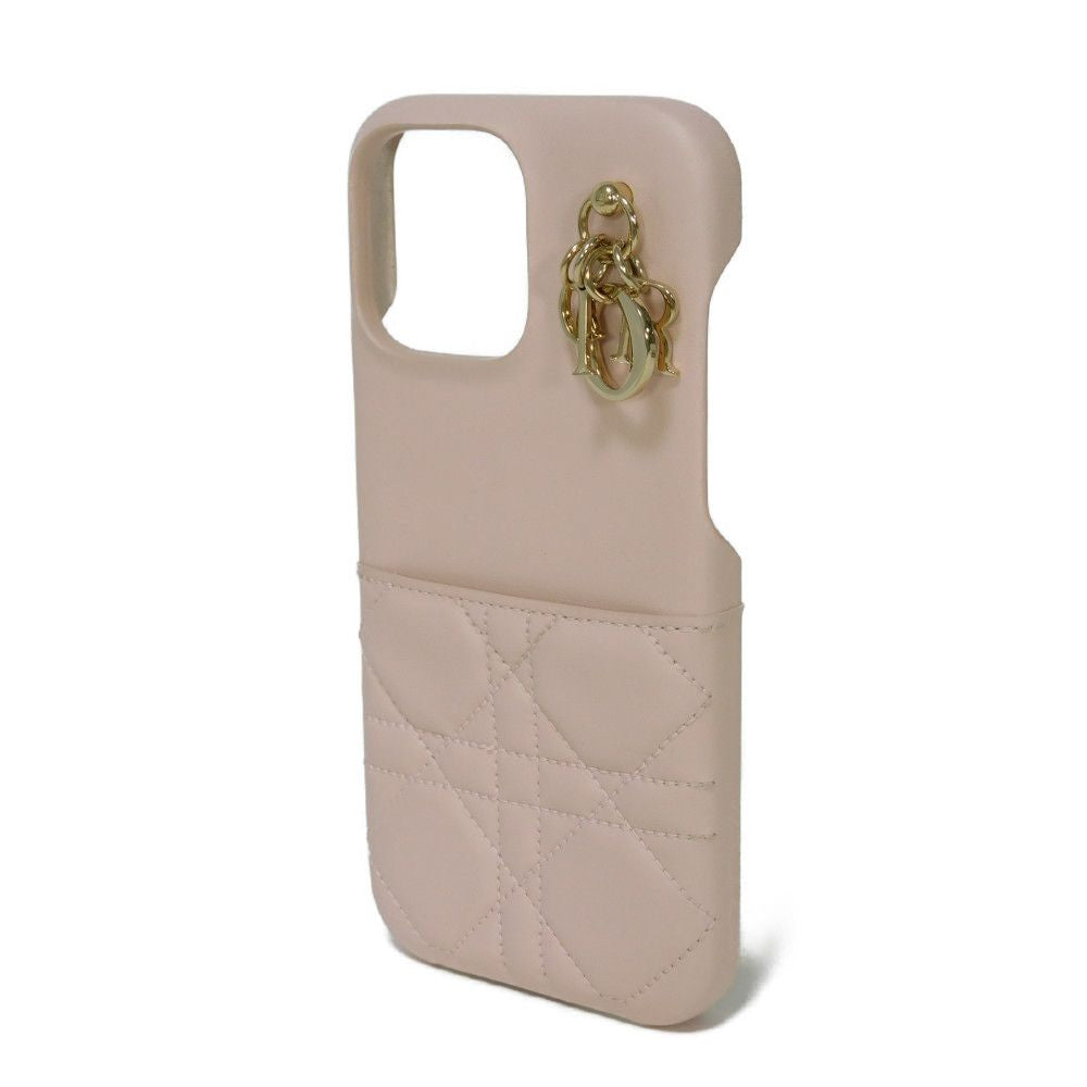 Dior Other accessories Lambskin (Cannage stitch) Light pink Canage LADY DIOR iPhone 14 PRO MAX case