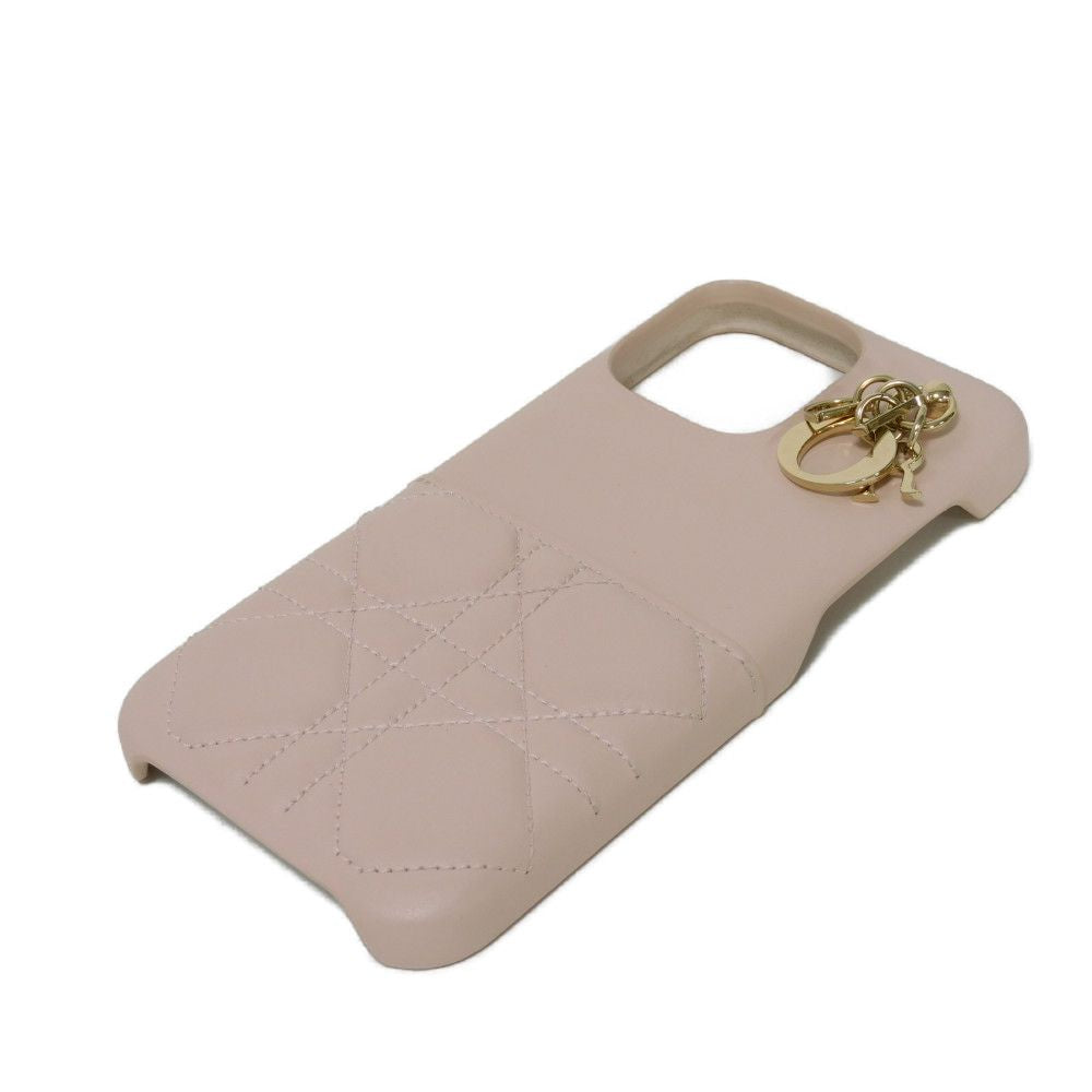 Dior Other accessories Lambskin (Cannage stitch) Light pink Canage LADY DIOR iPhone 14 PRO MAX case