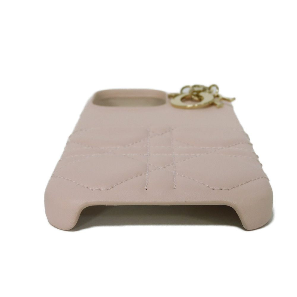 Dior Other accessories Lambskin (Cannage stitch) Light pink Canage LADY DIOR iPhone 14 PRO MAX case