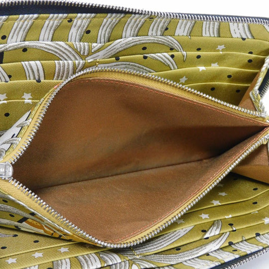 HERMES Long Wallet Purse Epsom , Barenia black King Tiger Fururi Azap Long Silk Inn