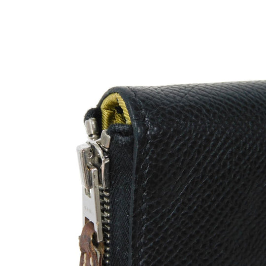 HERMES Long Wallet Purse Epsom , Barenia black King Tiger Fururi Azap Long Silk Inn