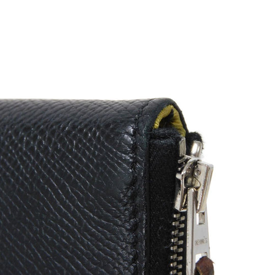 HERMES Long Wallet Purse Epsom , Barenia black King Tiger Fururi Azap Long Silk Inn