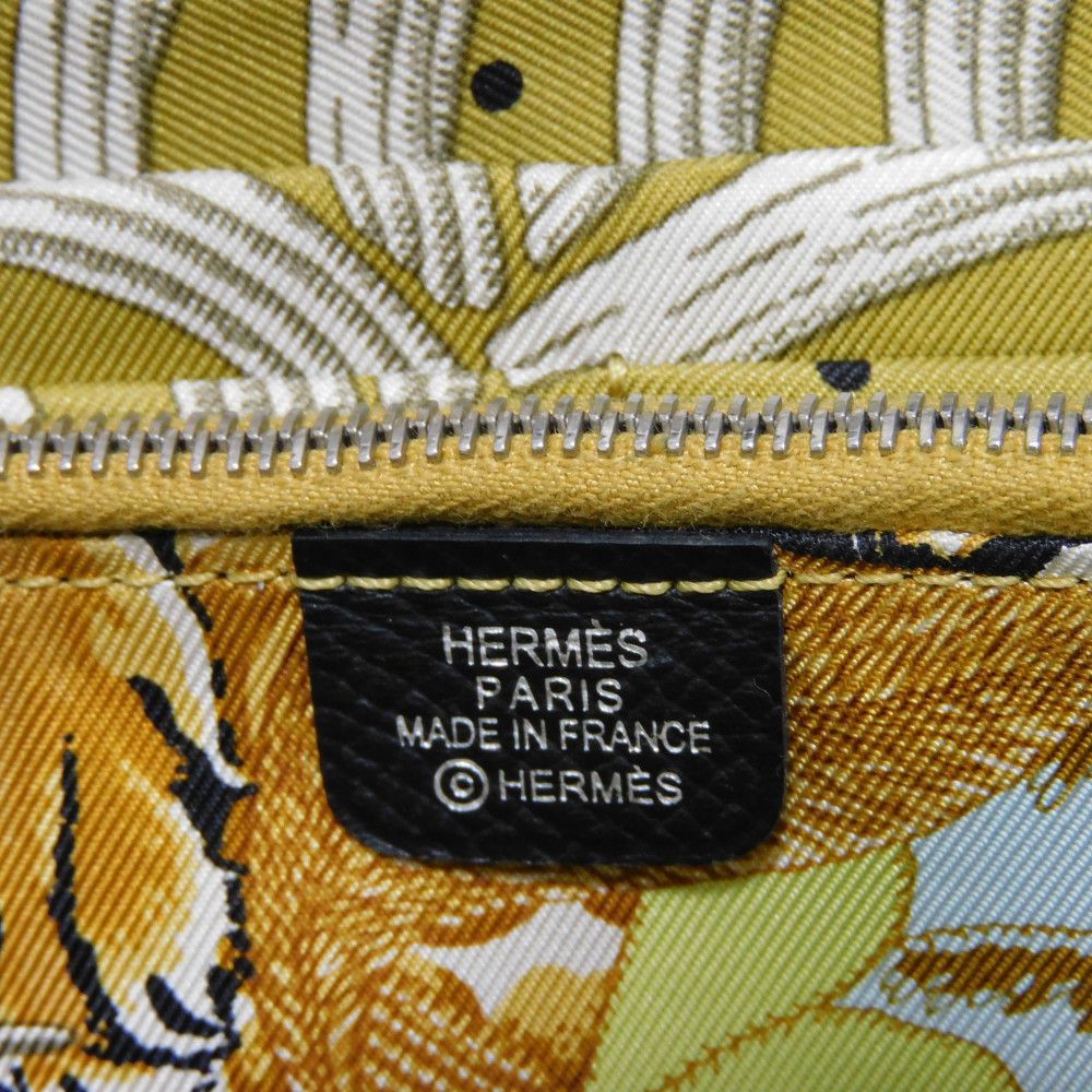 HERMES Long Wallet Purse Epsom , Barenia black King Tiger Fururi Azap Long Silk Inn