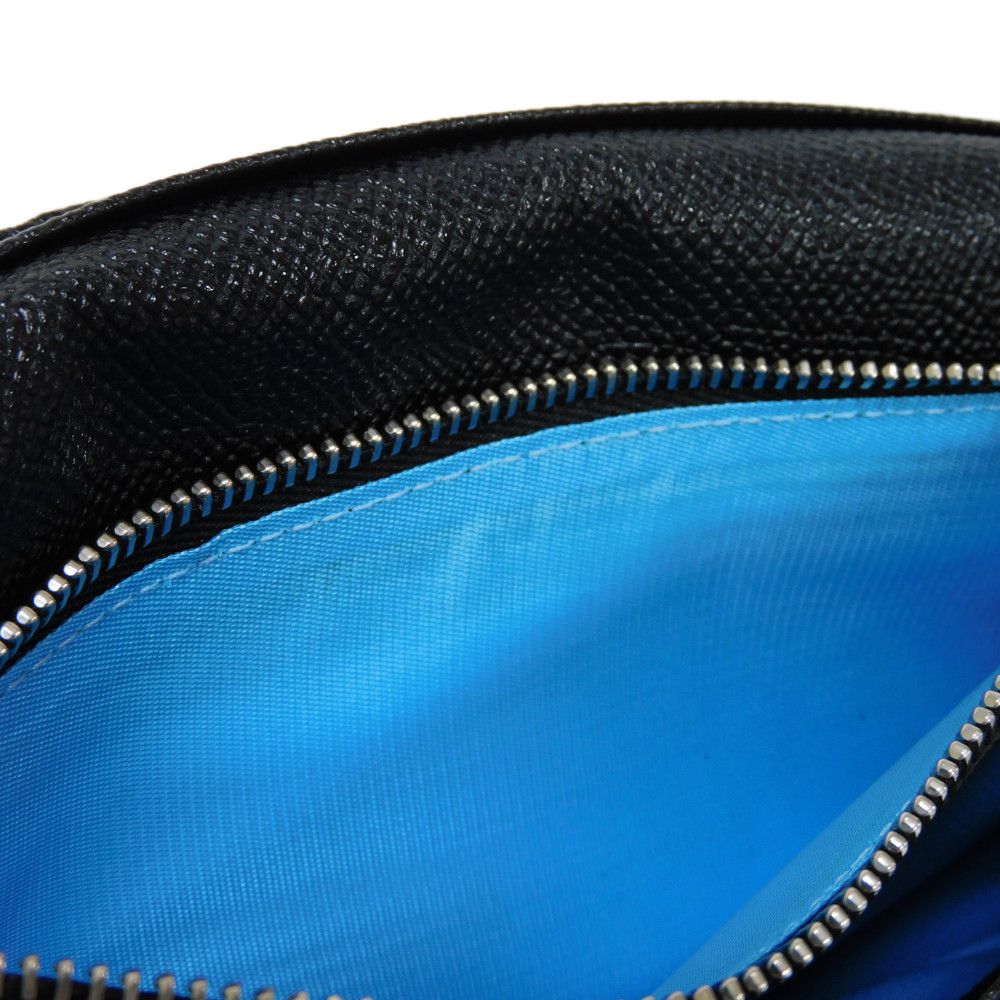 BVLGARI Long Wallet Purse 283810 Grain calf leather (embossed) black logo metal Bvlgari Man Large Wallet