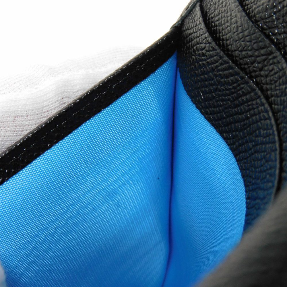 BVLGARI Long Wallet Purse 283810 Grain calf leather (embossed) black logo metal Bvlgari Man Large Wallet