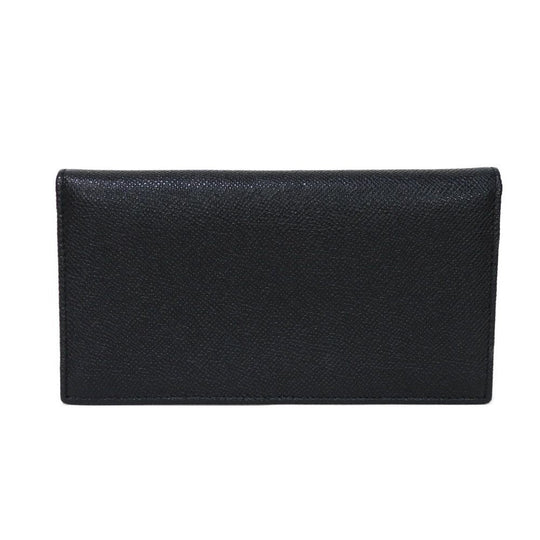 BVLGARI Long Wallet Purse 283810 Grain calf leather (embossed) black logo metal Bvlgari Man Large Wallet