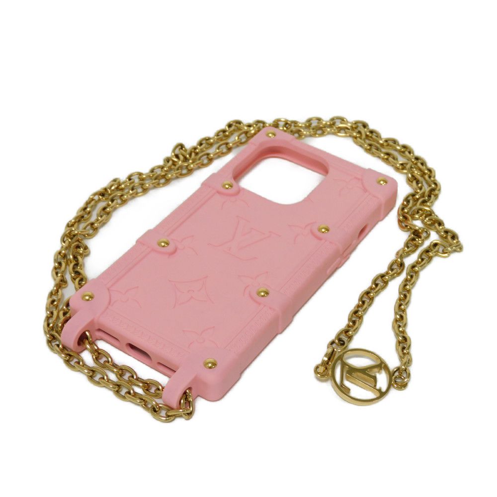 LOUIS VUITTON Other accessories M82082 TPU pink Monogram emboss Re-trunk iPhone 14 Pro