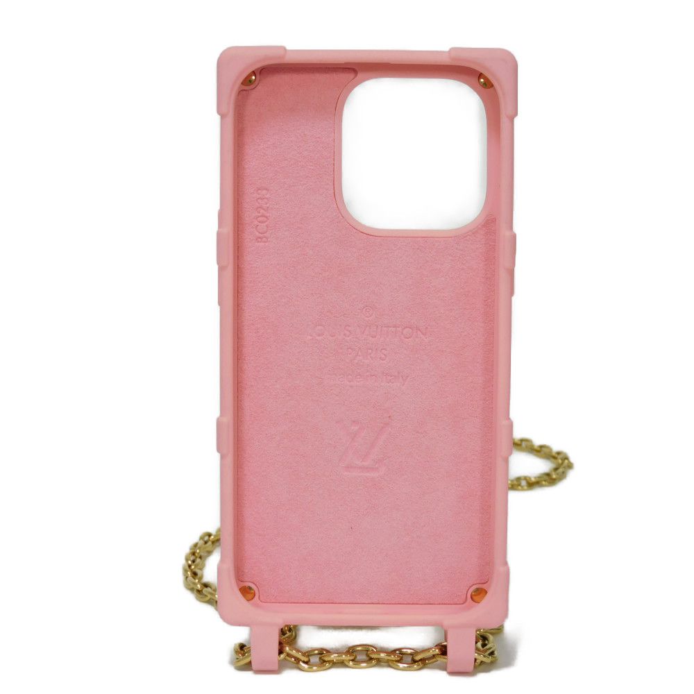 LOUIS VUITTON Other accessories M82082 TPU pink Monogram emboss Re-trunk iPhone 14 Pro
