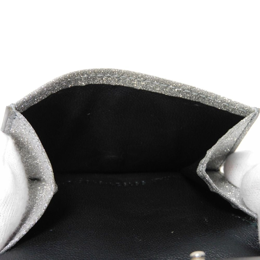 BALENCIAGA Tri-fold wallet 551921 0XV3N 8106 Polyurethane x polyester Silver New logo Everyday Mini Wallet