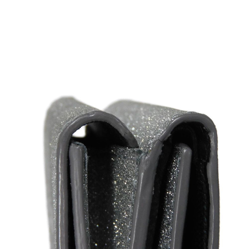 BALENCIAGA Tri-fold wallet 551921 0XV3N 8106 Polyurethane x polyester Silver New logo Everyday Mini Wallet