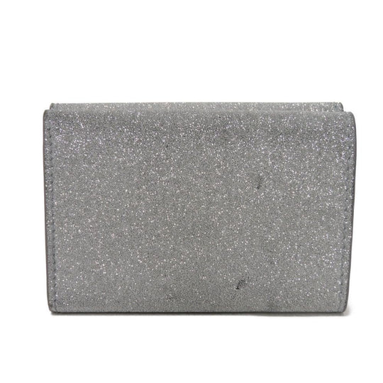 BALENCIAGA Tri-fold wallet 551921 0XV3N 8106 Polyurethane x polyester Silver New logo Everyday Mini Wallet