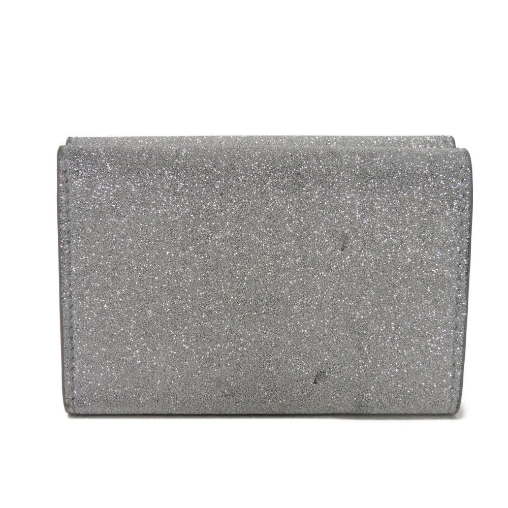 BALENCIAGA Tri-fold wallet 551921 0XV3N 8106 Polyurethane x polyester Silver New logo Everyday Mini Wallet