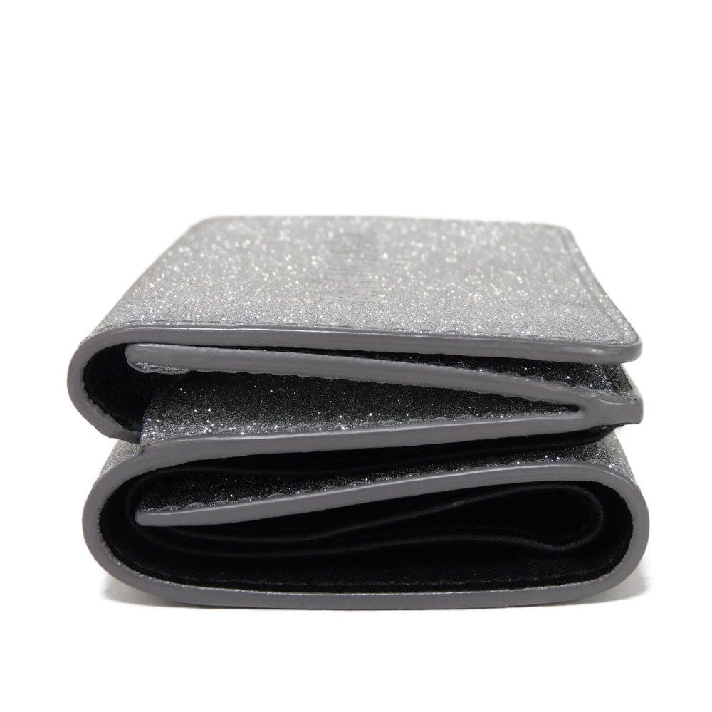 BALENCIAGA Tri-fold wallet 551921 0XV3N 8106 Polyurethane x polyester Silver New logo Everyday Mini Wallet