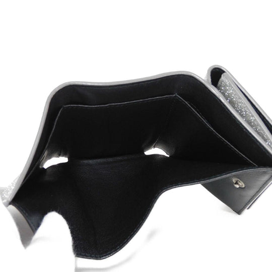 BALENCIAGA Tri-fold wallet 551921 0XV3N 8106 Polyurethane x polyester Silver New logo Everyday Mini Wallet