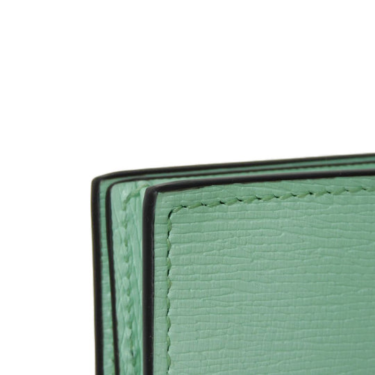 GUCCI Bifold Wallet 701009 U22AG 3067 Textured leather Mint green logo Bananya Compact Wallet
