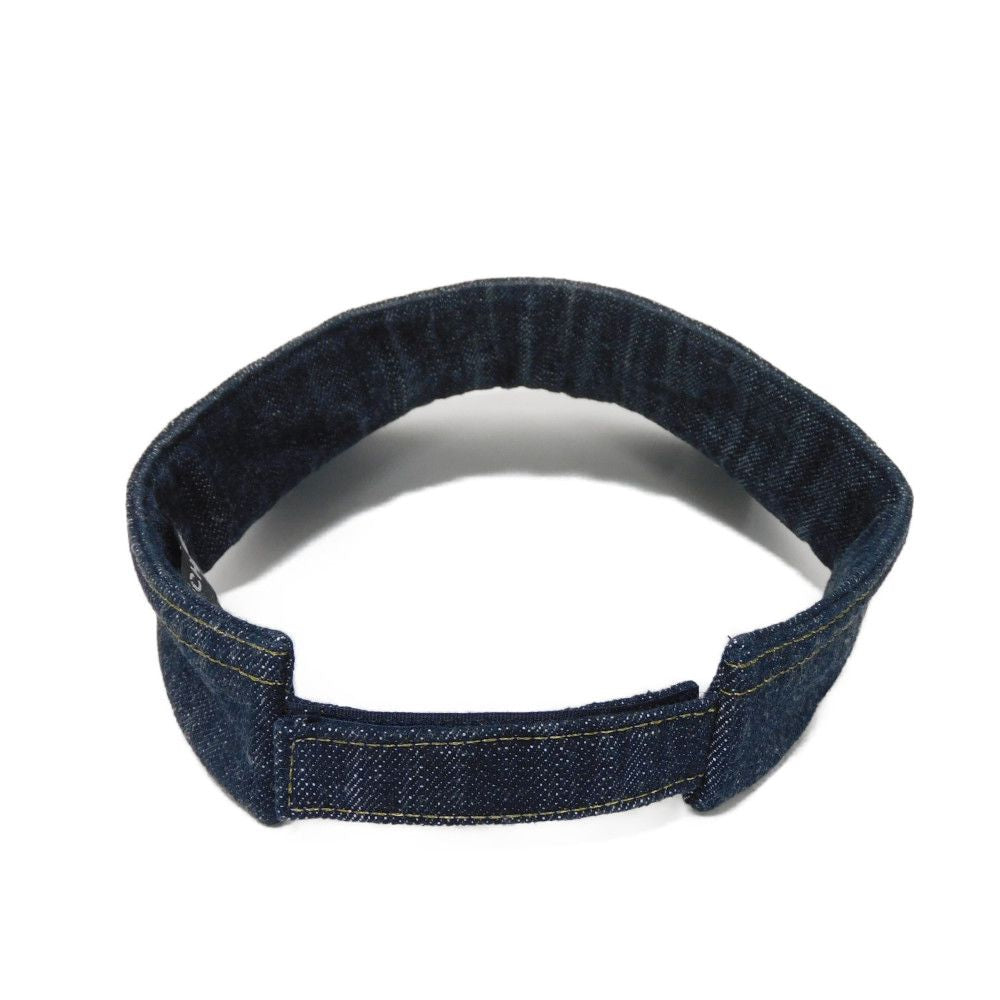 CHANEL hat cotton Indigo Sparkling denim CC mark COCO Mark Sun visor