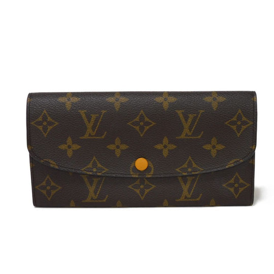LOUIS VUITTON Long Wallet Purse M60698 Monogram canvas x grain leather Mimosa Monogram Portefeuille Emily